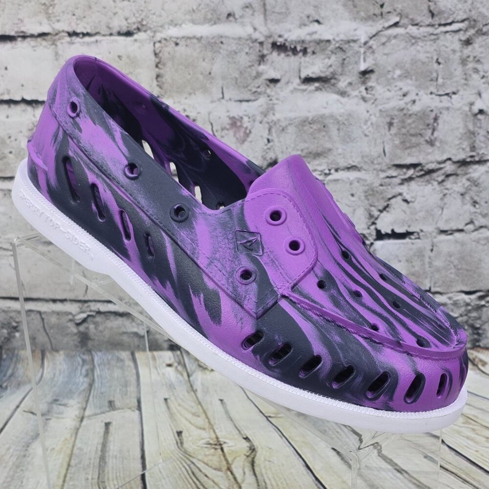 Sperry A/O Float Boat Shoes Womens 10 Purple Black Marble Water Friendly EVA New
